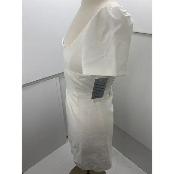 Women's French Connection Awiti Whisper Ruth Sheath Dress White Size 2 - Picture 7 of 11